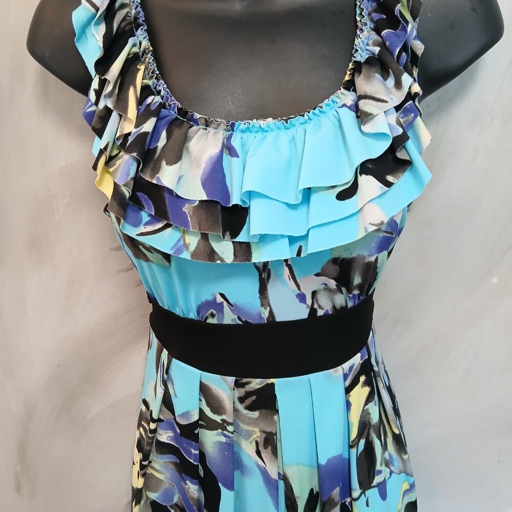 Candies Ruffled Neck Floral Dress - Picture 6 of 7